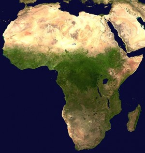 Satellite image of Africa